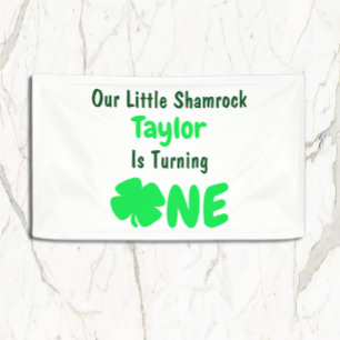 Kleines Kleeblatt 1. Geburtstag Banner