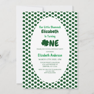 Kleines Kleeblatt 1. Geburtstag Einladung