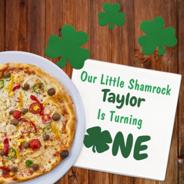 Kleines Kleeblatt 1. Geburtstag Serviette (Von Creator hochgeladen)