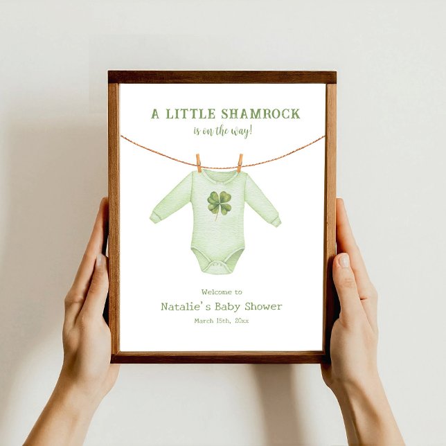 Kleines Kleeblatt St Patrick's Baby Dusche Willkom Poster (Von Creator hochgeladen)