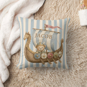 Kleines Krieger-Wikinger-Schiff-Babyzimmer Kissen
