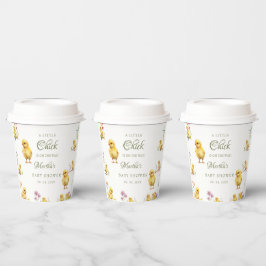 Kleines Küken ist auf dem Weg Babydusche auf dem B Pappbecher