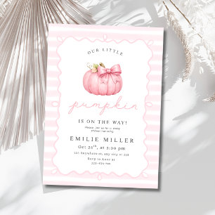 Kleines Kürbismädchen Baby Shower Herbst Kürbis Sc Einladung