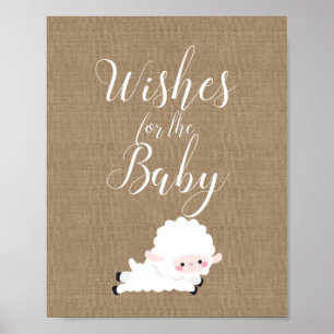 Kleines Lamb Baby Duwer Spielzeichen Poster