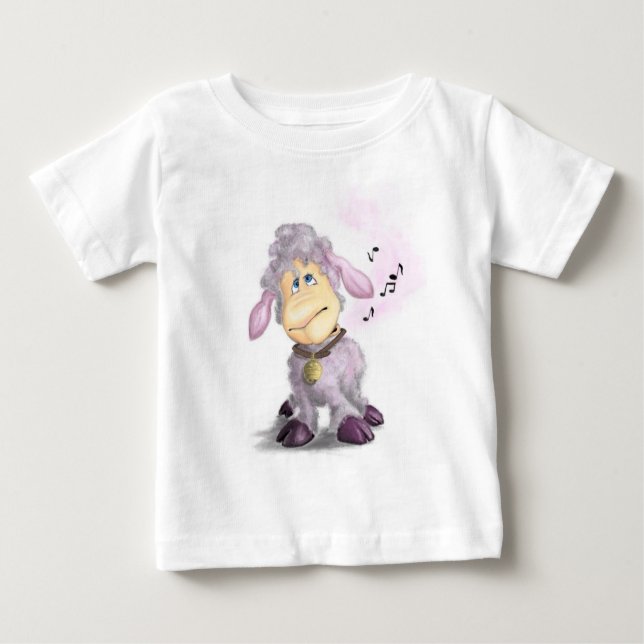 Kleines Lamm mit Bell Baby T - Shirt (Vorderseite)
