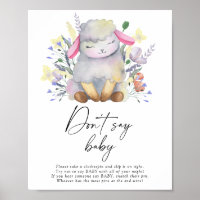 Kleines Lamm - Nicht Baby sagen Poster