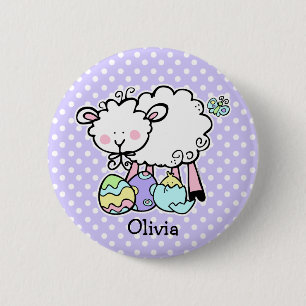 Kleines Lamm-Ostern-Button (pd) Button