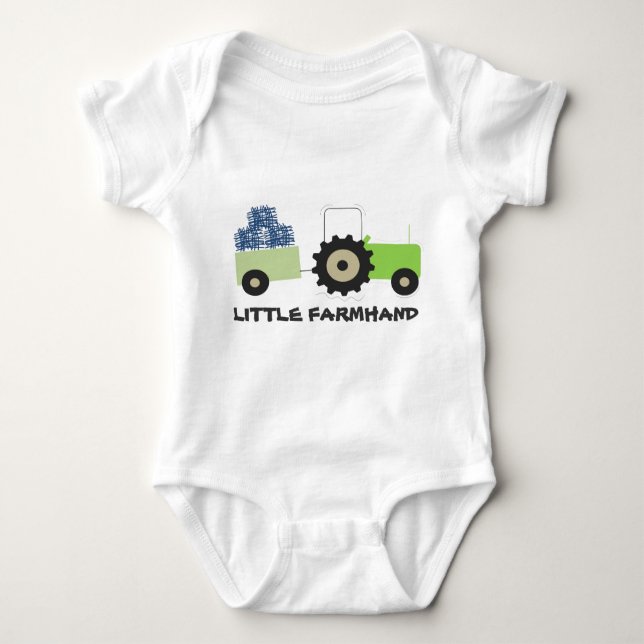 Kleines Landarbeiter-Shirt Baby Strampler (Vorderseite)