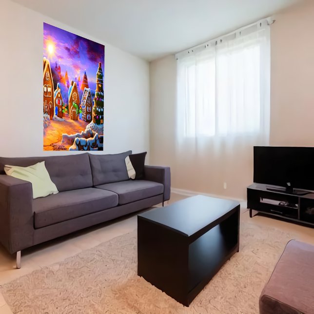 Kleines Lebkuchendorf | AI Art Poster (Von Creator hochgeladen)