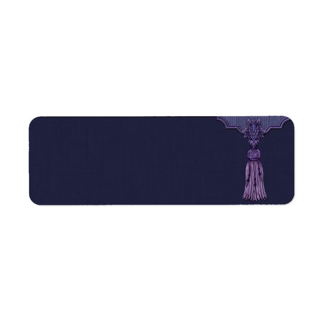 Kleines, Lila Tassel-Apothekenetikett (Vorne)