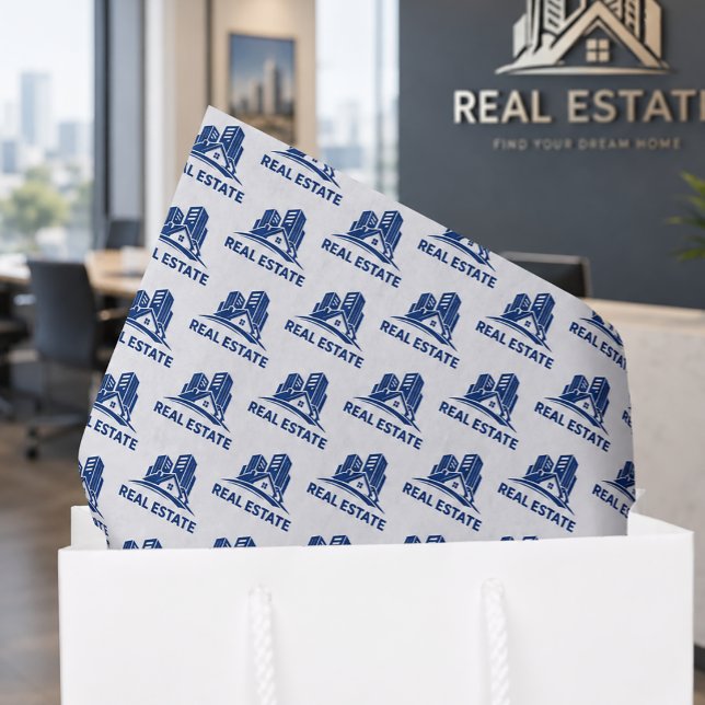 Kleines Logo Benutzerdefiniertes Immobiliengeschäf Seidenpapier (Custom Real Estate Logo Tissue Paper)