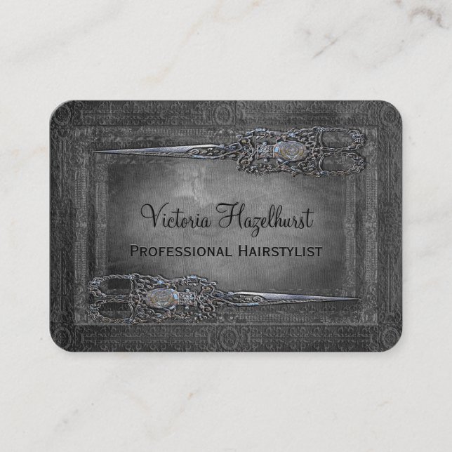 Kleines Londoner-Doppeltes Scissors ringsum Visitenkarte (Vorderseite)