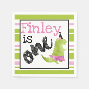 Kleines Mädchen Dinosaur Tutu Dinosaur Ballerina P Serviette