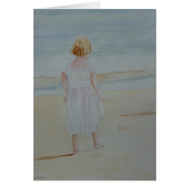 Kleines Mädchen durch die Seekunst-Karte (Vorne)
