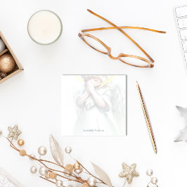 Kleines Mädchen Gebet Engel mit Wings Halo Custom Post-it Klebezettel