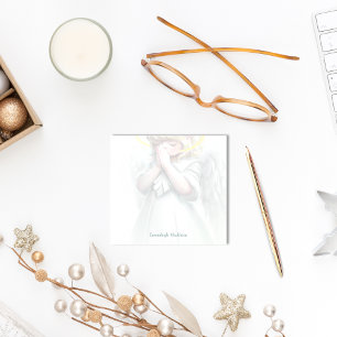 Kleines Mädchen Gebet Engel mit Wings Halo Custom Post-it Klebezettel