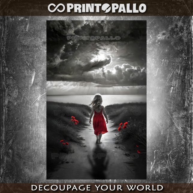 Kleines Mädchen geht zum Ozean Seidenpapier (Von Creator hochgeladen)