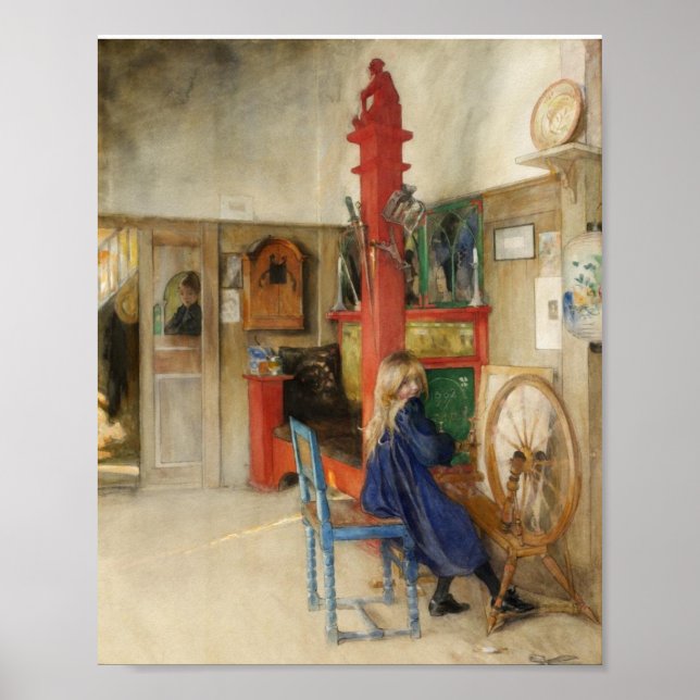 Kleines Mädchen im Spinning Wheel Poster (Vorne)