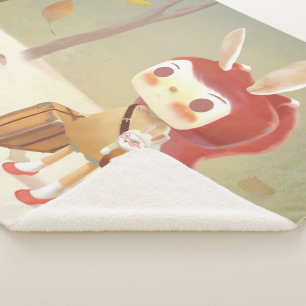 Kleines Mädchen im Wald verloren Sherpadecke