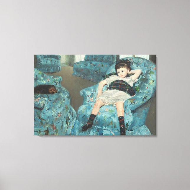 Kleines Mädchen in einem blauen Sessel, 1878 (oi Leinwanddruck (Vorderseite)