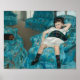 Kleines Mädchen in einem blauen Sessel | Mary Cass Poster (Vorne)