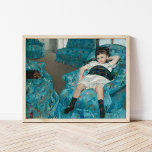 Kleines Mädchen in einem blauen Sessel | Mary Cass Poster<br><div class="desc">Little Girl in a Blue ArmStuhl (1878) von der amerikanischen Impressionistin Mary Cassatt. Original-Kunstwerk ist ein Ölgemälde auf Leinwand. Das Portrait zeigt ein junges Mädchen,  das auf einem hellblauen Stuhl sitzt. Verwenden Sie die Entwurfstools,  um einen benutzerdefinierten Text hinzuzufügen oder das Bild zu personalisieren.</div>