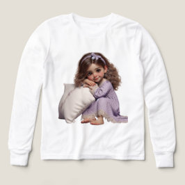 Kleines Mädchen in einem Lavendel-Nachtigall von N