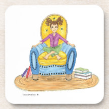 Kleines Mädchen in einem Stuhlgetränk