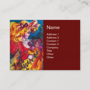 KLEINES MÄDCHEN, KATZE UND HÜBSCHES DOLLAR-Gelb Visitenkarte