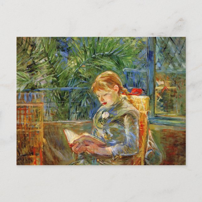 Kleines Mädchen, Lesung durch Berthe Morisot Postkarte (Vorderseite)