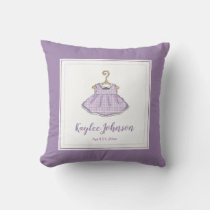 Kleines Mädchen Lila Kleid - Baby Birth Kissen