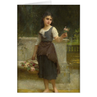 Kleines Mädchen mit Blumen