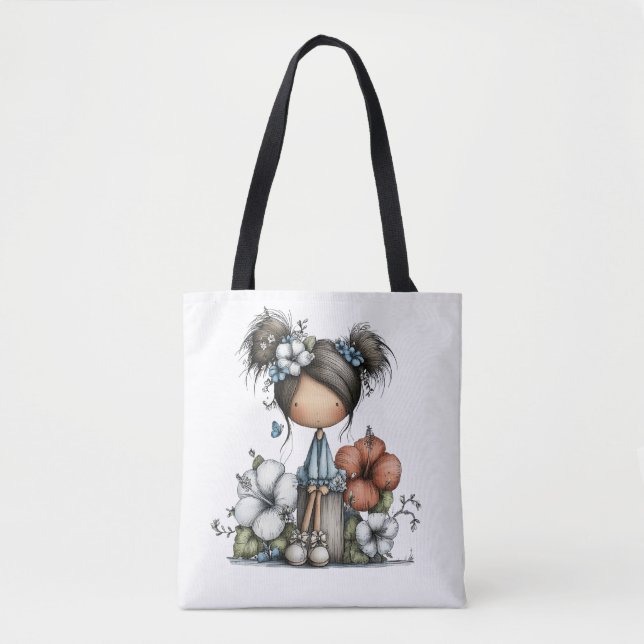 Kleines Mädchen mit Blumen (Vorderseite)
