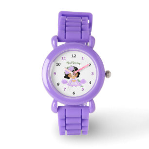 Kleines Mädchen mit Blumen Armbanduhr