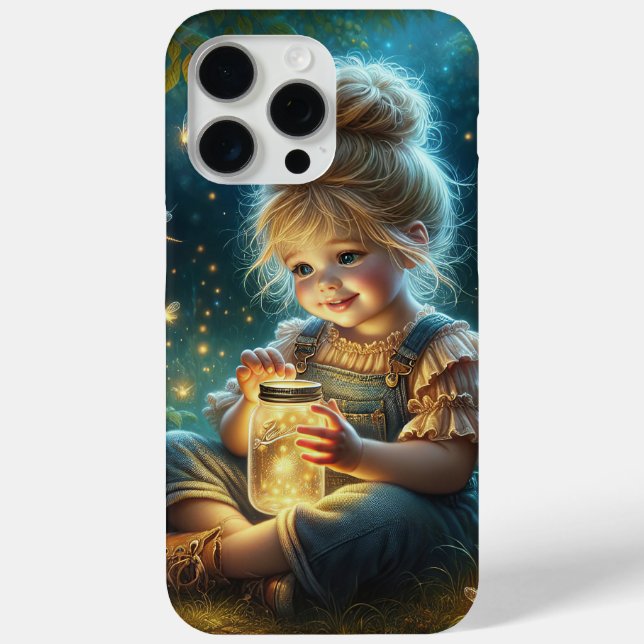 Kleines Mädchen mit Jar of Fireflies Case-Mate iPhone Hülle (Rückseite)