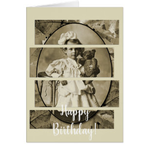 KLEINES MÄDCHEN MIT TEDDY BEAR DOLL 1900ER