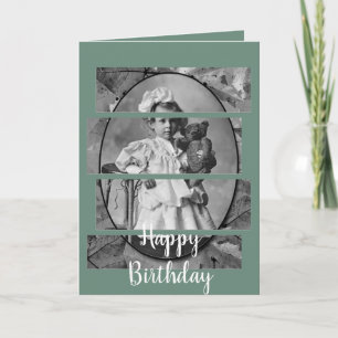 KLEINES MÄDCHEN MIT TEDDY BEAR DOLL 1900ER KARTE