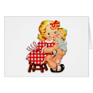 Kleines Mädchen Retro Vintage-Puppe Kind