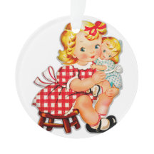 Kleines Mädchen Retro Vintage-Puppe Kind