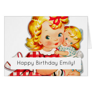 Kleines Mädchen Retro Vintage Puppenkind