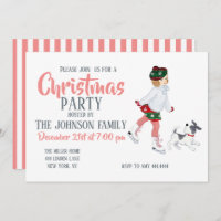 Kleines Mädchen Skaten auf Eis und Hund