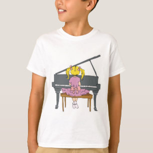 kleines Mädchen spielt Klavier T-Shirt