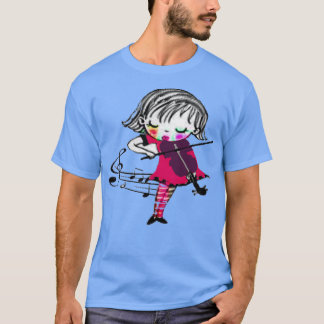 Kleines Mädchen spielt Violine Tschirt T-Shirt