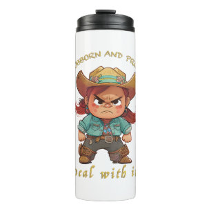 Kleines Mädchen Stubborn mit ihr Niedlich Adorable Thermosbecher