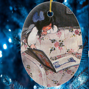 Kleines Mädchen über dem Sofa Keramik Ornament