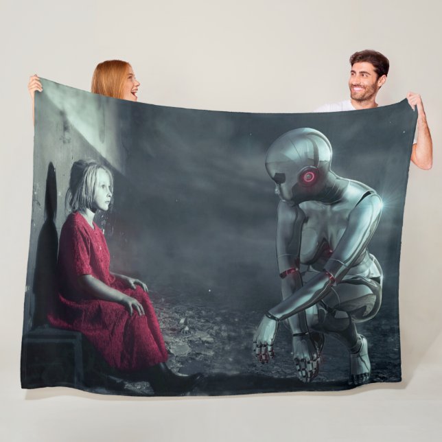 KLEINES MÄDCHEN UND ANDROID FLEECEDECKE (Beispiel)