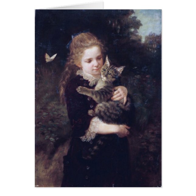 Kleines Mädchen und Katze (Vorne)