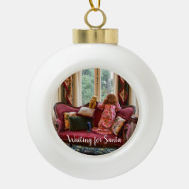 Kleines Mädchen wartete Sankt-Keramik-Verzierung Keramik Kugel-Ornament