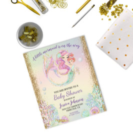 Kleines Mermaid Watercolor Babydusche Budget