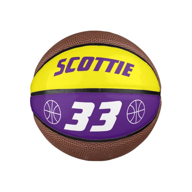 Kleines Mini-Basketball-Sportgeschenk mit individu Mini Basketball (Vorderseite)